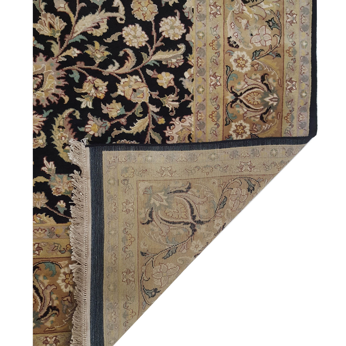 Pacific Classic 66889 Black Black Traditional Hand Knotted Rug