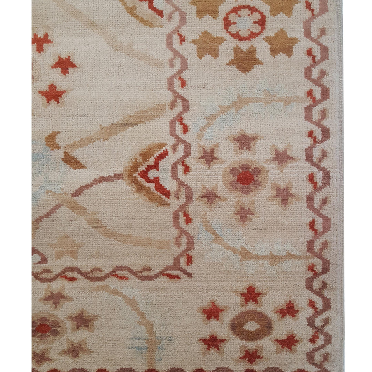 Pacific Ushak 66890 Beige Orange Transitional Hand Knotted Rug
