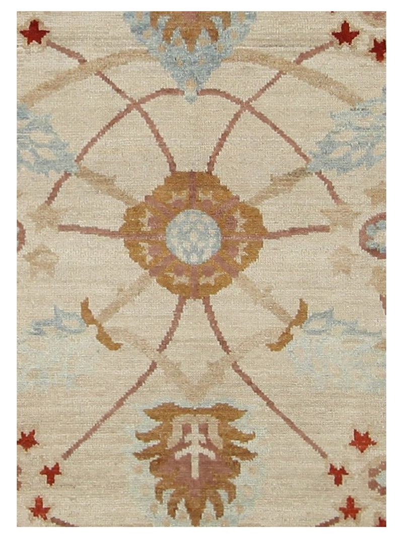 Pacific Ushak 66890 Beige Orange Transitional Hand Knotted Rug
