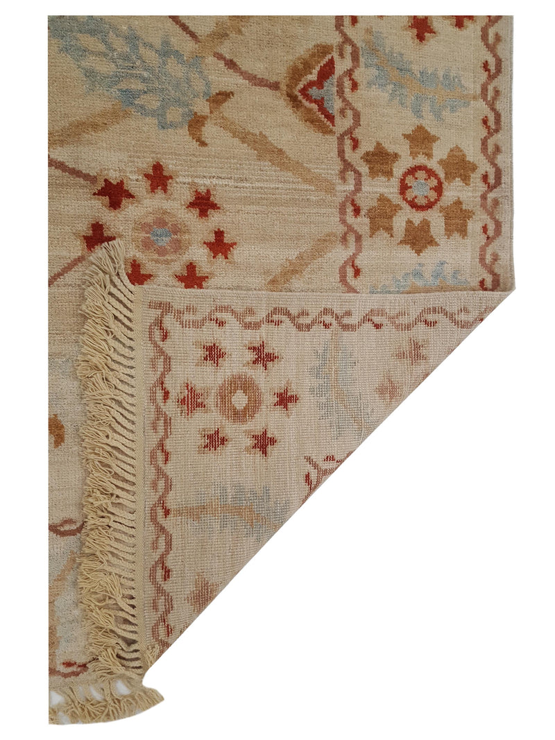 Pacific Ushak 66890 Beige Orange Transitional Hand Knotted Rug