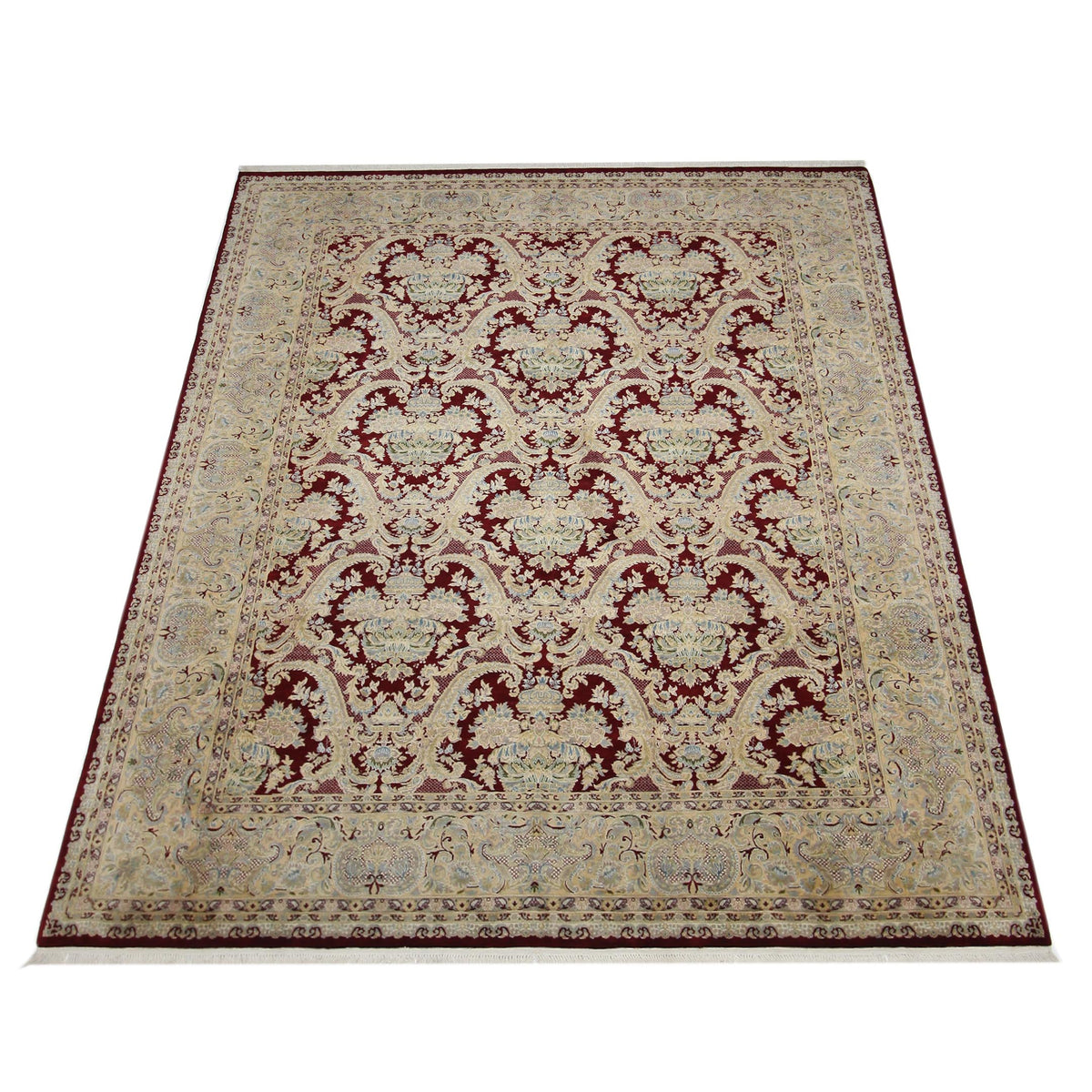 Pacific Classic 66894 Burgundy Gold Traditional Hand Knotted Rug