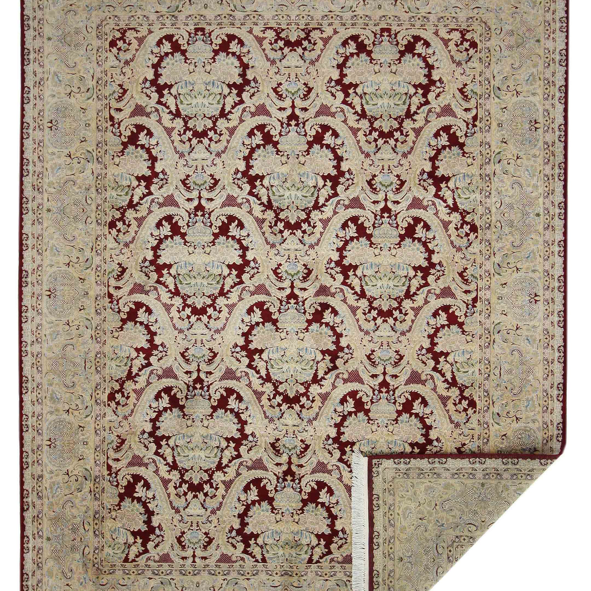 Pacific Classic 66894 Burgundy Gold Traditional Hand Knotted Rug