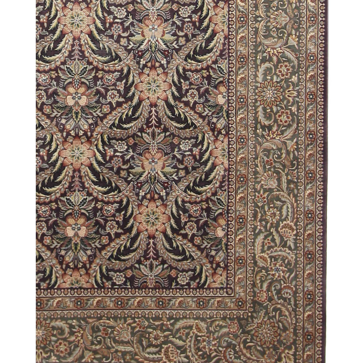 Pacific Classic 66902 Black Olive Traditional Hand Knotted Rug