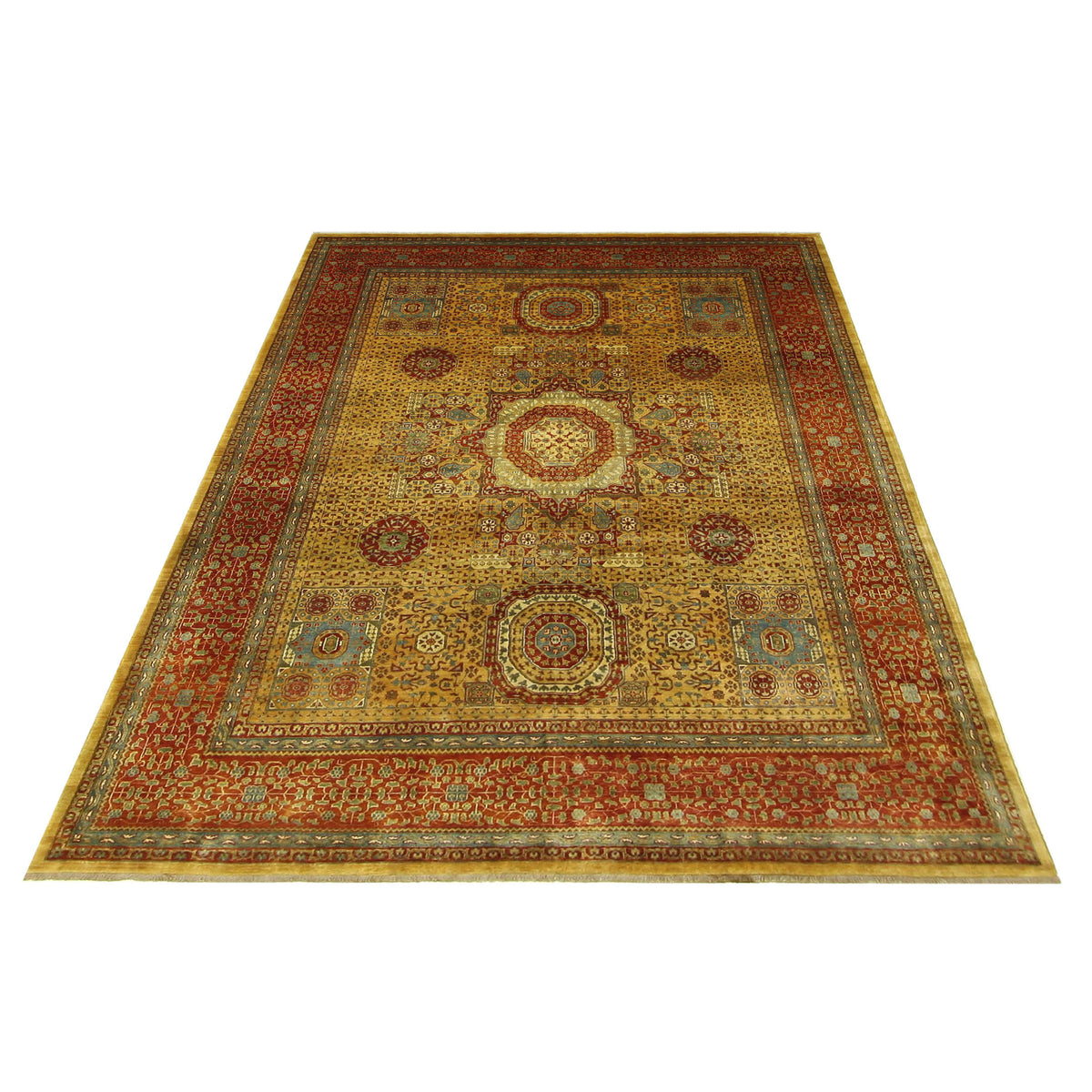 Pacific Mamluk 66903 Dk.Gold Dk.Gold Traditional Hand Knotted Rug
