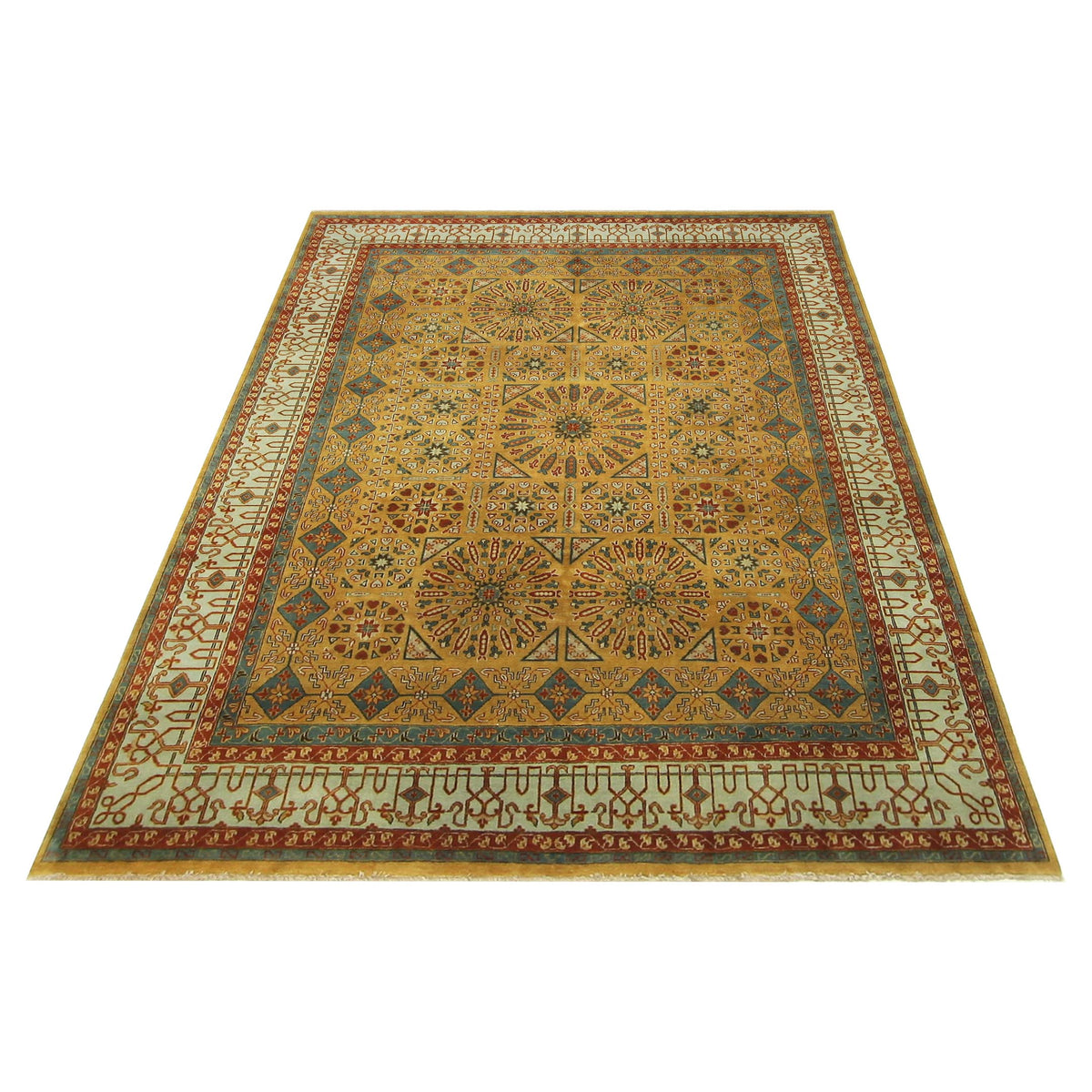 Pacific Mamluk 66906 Khaki Beige Traditional Hand Knotted Rug