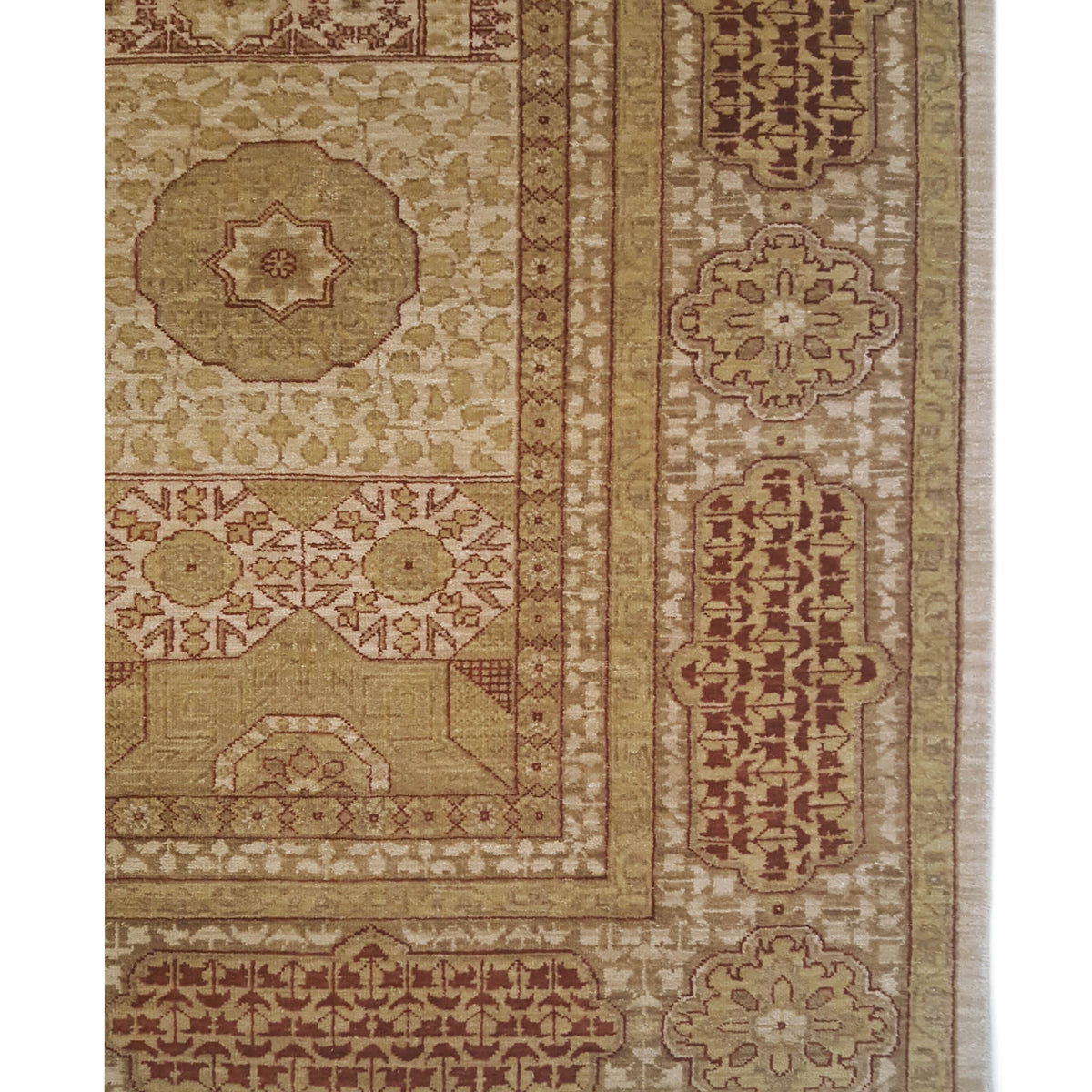 Pacific Mamluk 66907 Ivory Ivory Traditional Hand Knotted Rug