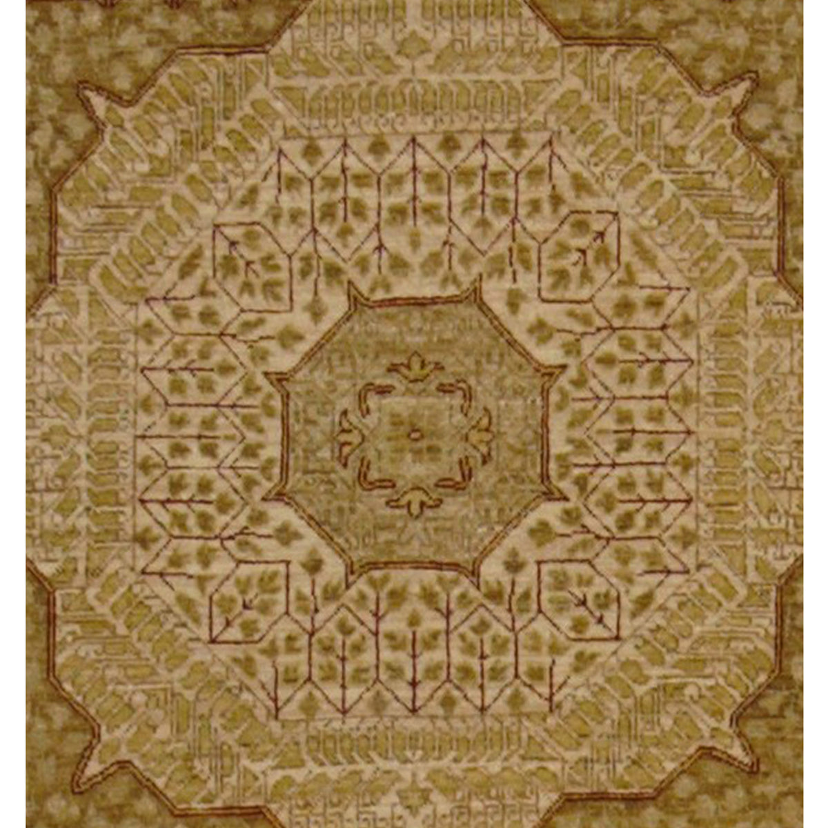 Pacific Mamluk 66907 Ivory Ivory Traditional Hand Knotted Rug