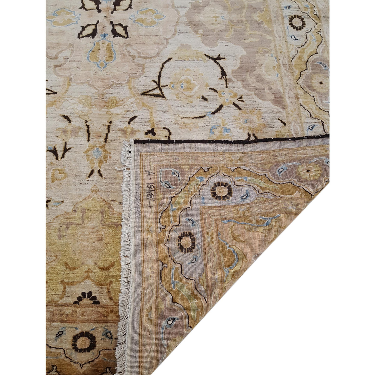 Pacific Ziegler 66913 Gold Beige Traditional Hand Knotted Rug