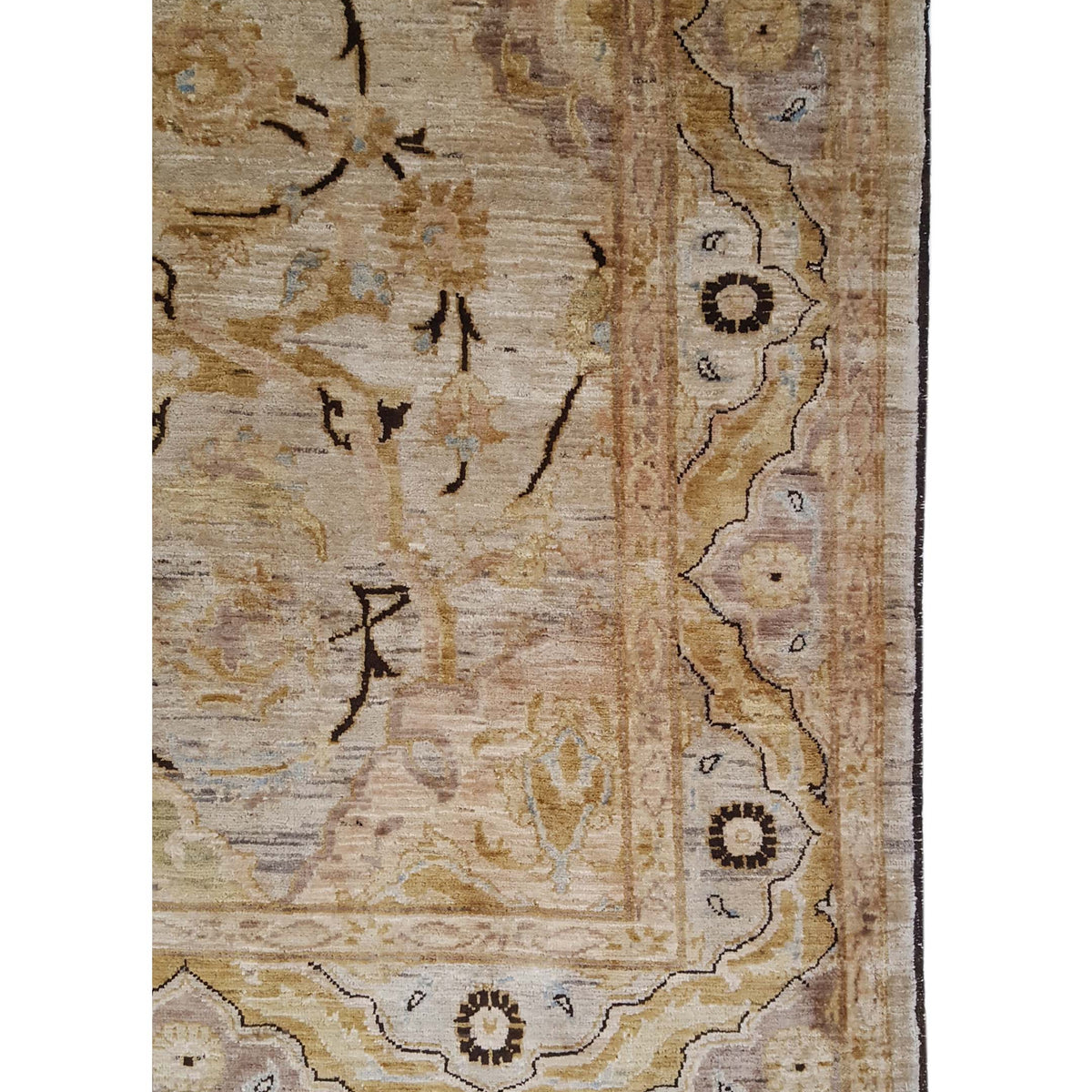 Pacific Ziegler 66913 Gold Beige Traditional Hand Knotted Rug
