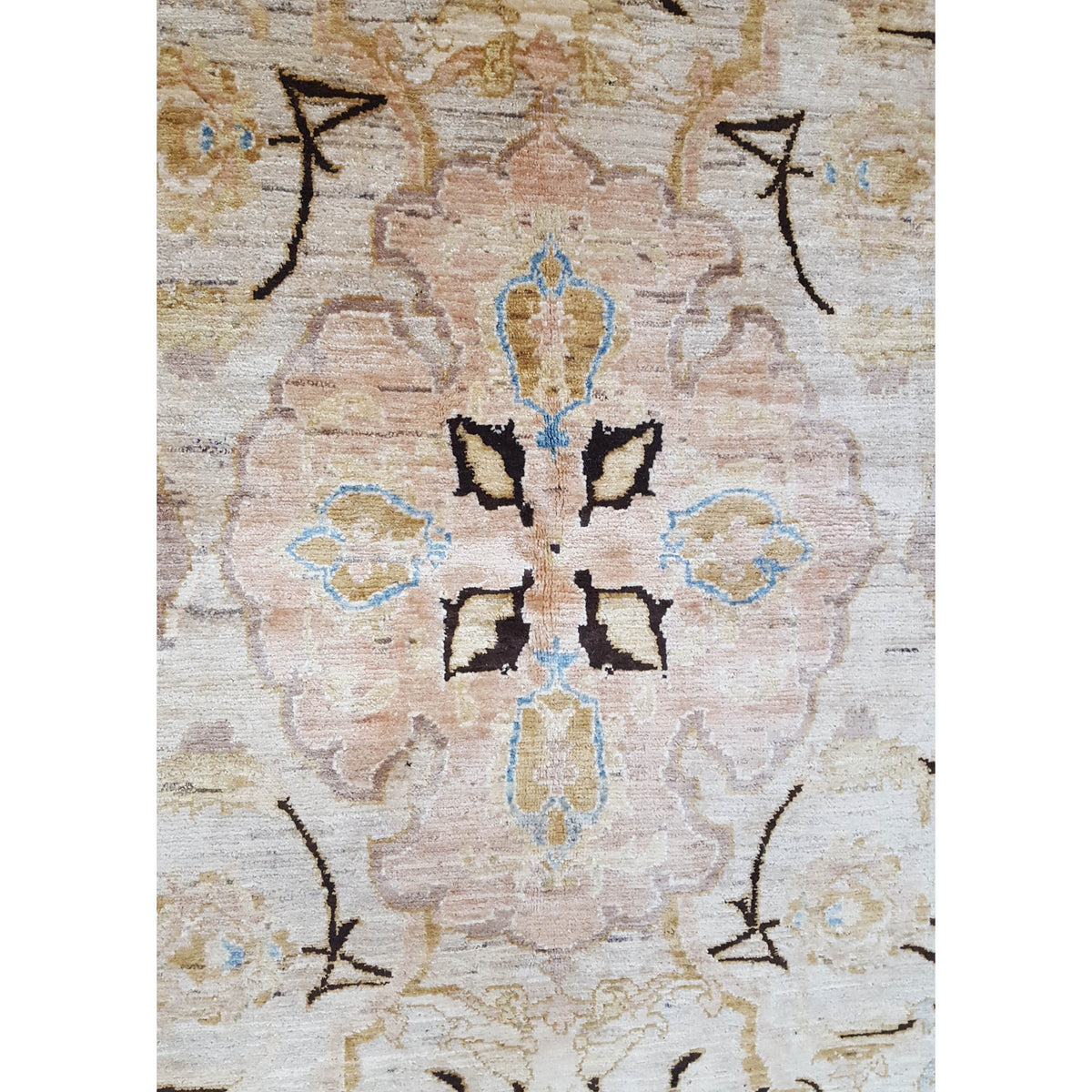 Pacific Ziegler 66913 Gold Beige Traditional Hand Knotted Rug
