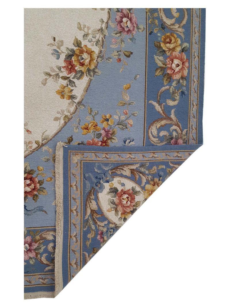 Pacific Summak 66916 Ivory Blue Transitional Hand Knotted Rug