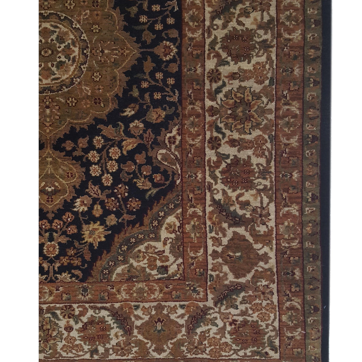 Pacific Jaipur 66917 Black Black Traditional Hand Knotted Rug
