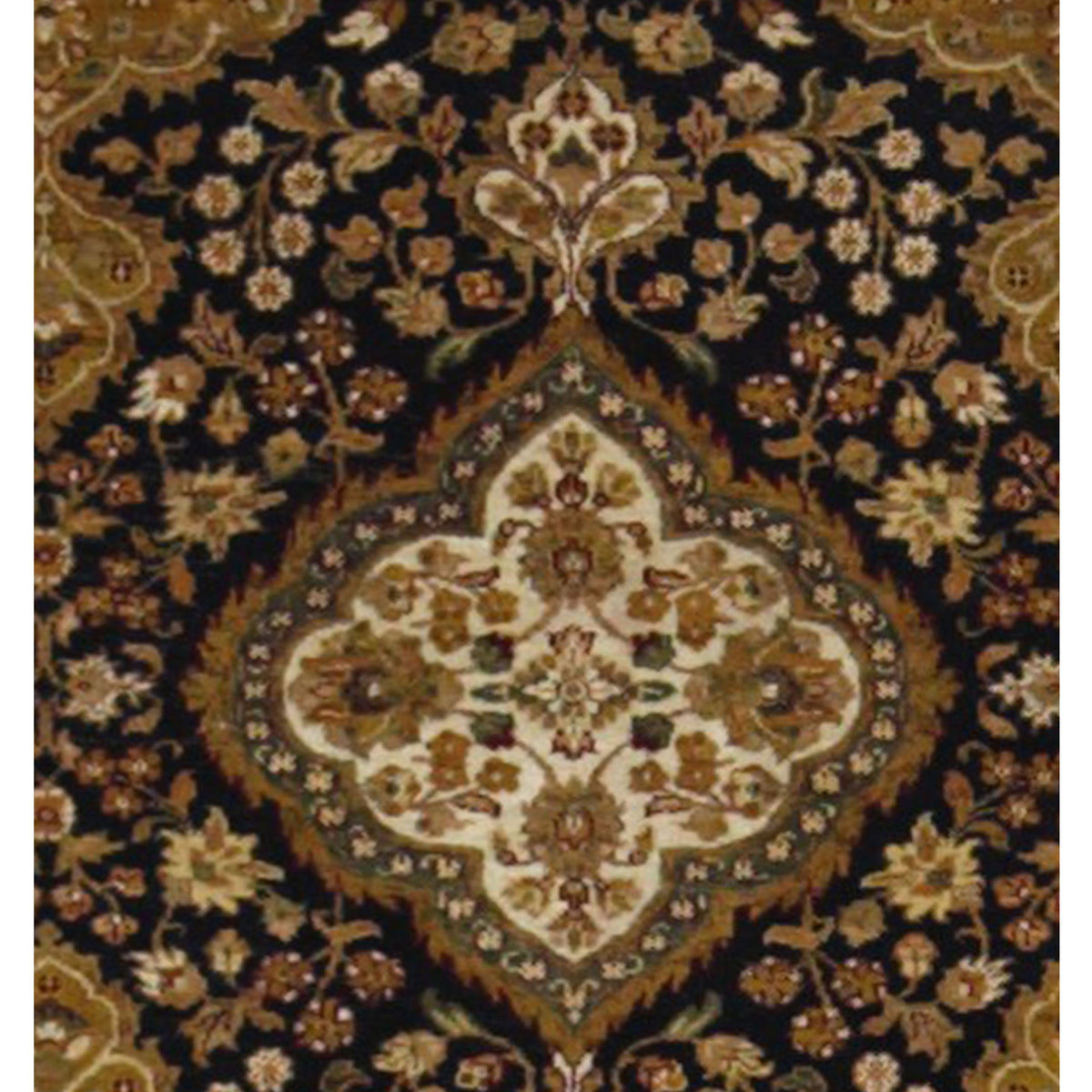 Pacific Jaipur 66917 Black Black Traditional Hand Knotted Rug