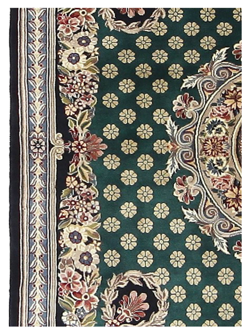 Pacific Classic 66933 Green Green Traditional Hand Knotted Rug