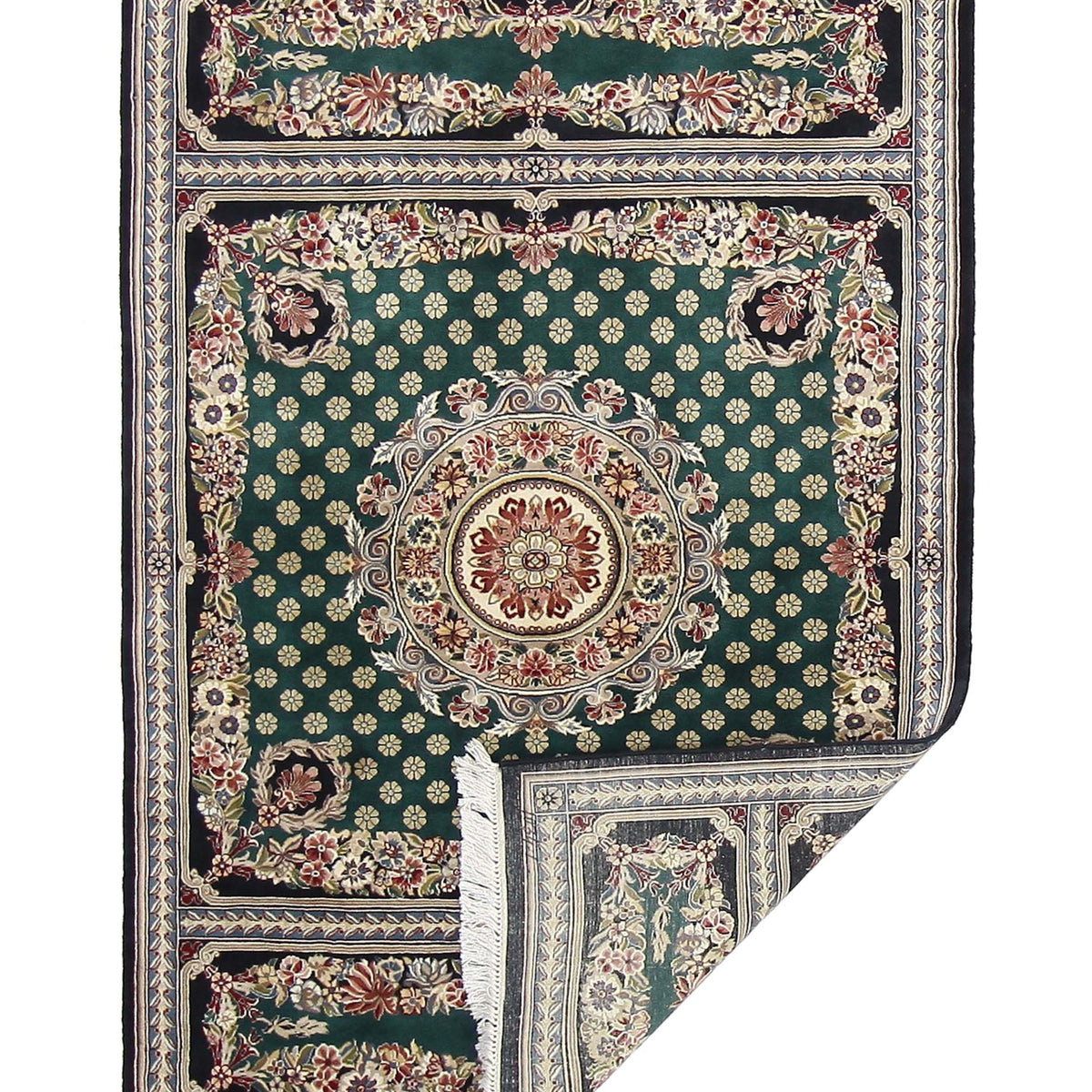 Pacific Classic 66933 Green Green Traditional Hand Knotted Rug