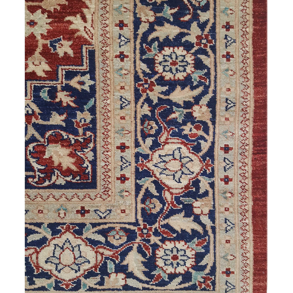 Pacific Heriz-Pk 66937 Red Navy Traditional Hand Knotted Rug