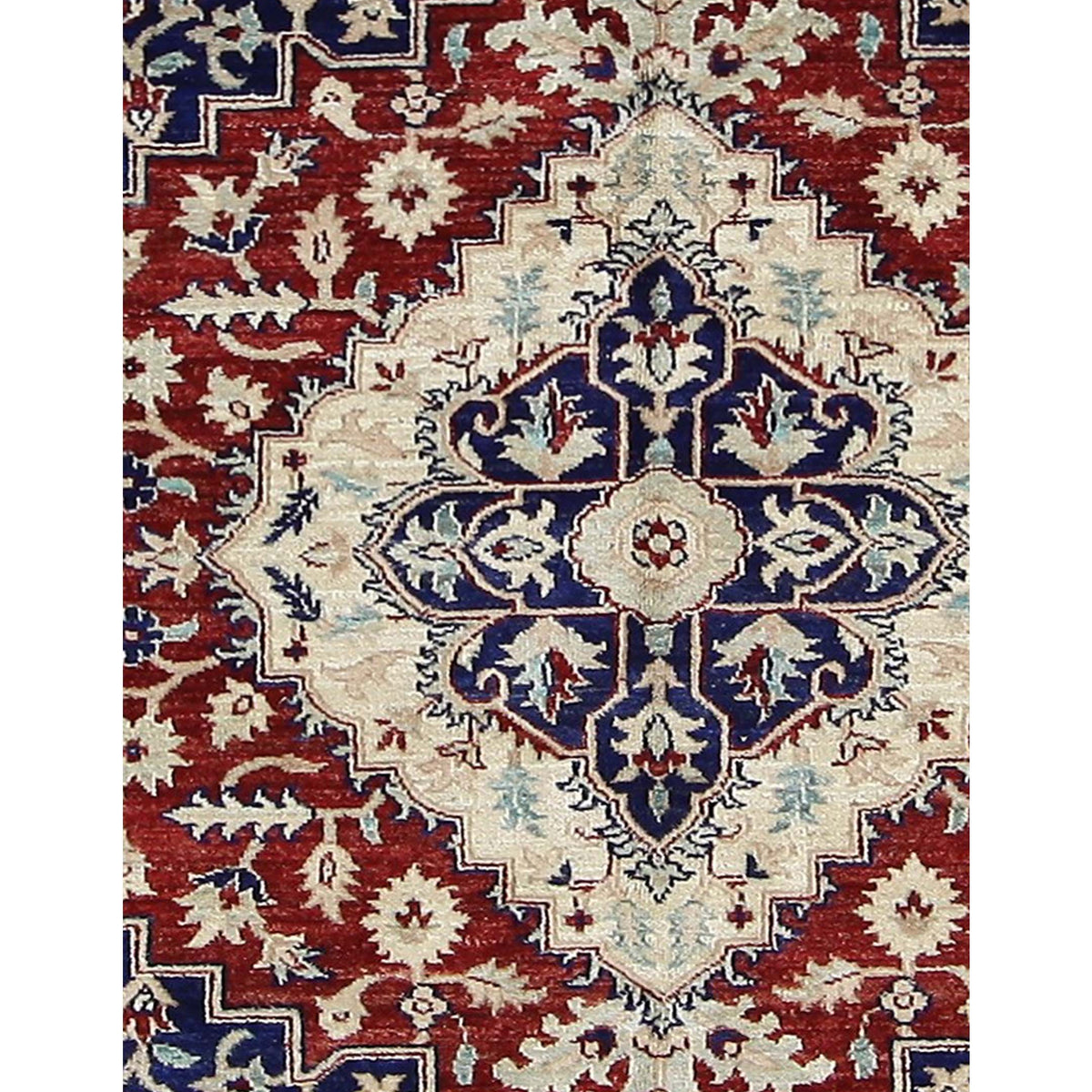 Pacific Heriz-Pk 66937 Red Navy Traditional Hand Knotted Rug