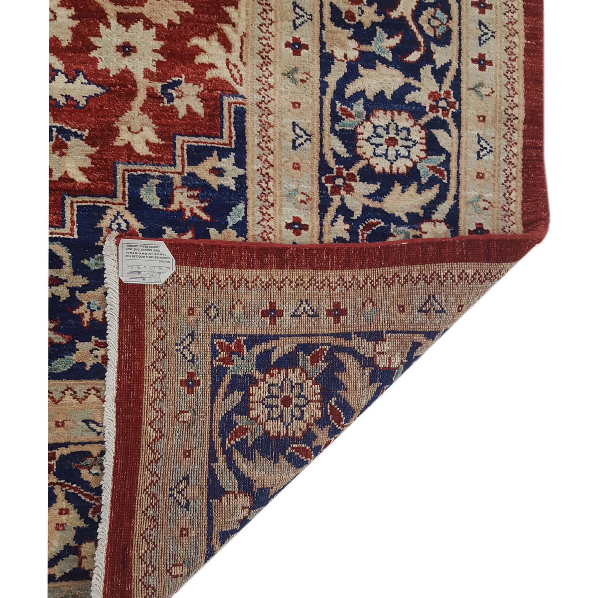 Pacific Heriz-Pk 66937 Red Navy Traditional Hand Knotted Rug