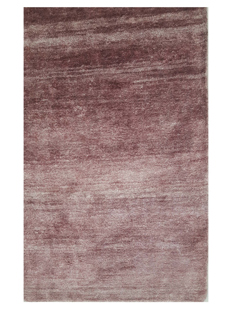 Pacific Sari Silk 66939 Purple Purple Modern Hand Knotted Rug