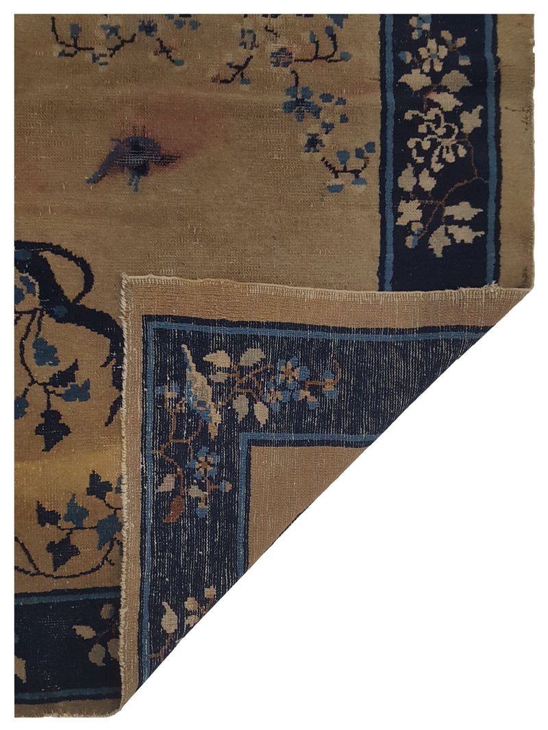 Pacific Peking 67177 Beige Navy Transitional Hand Knotted Rug