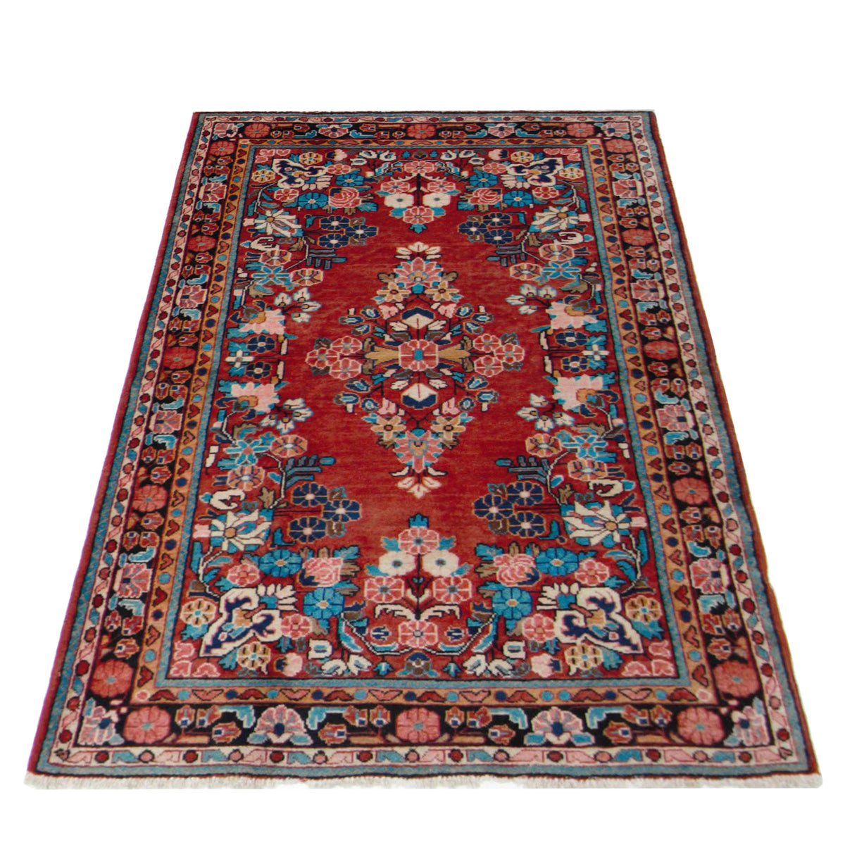 Pacific Mahal 67179 Red Lt.Blue Traditional Hand Knotted Rug