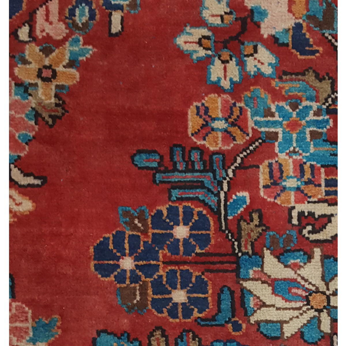 Pacific Mahal 67179 Red Lt.Blue Traditional Hand Knotted Rug