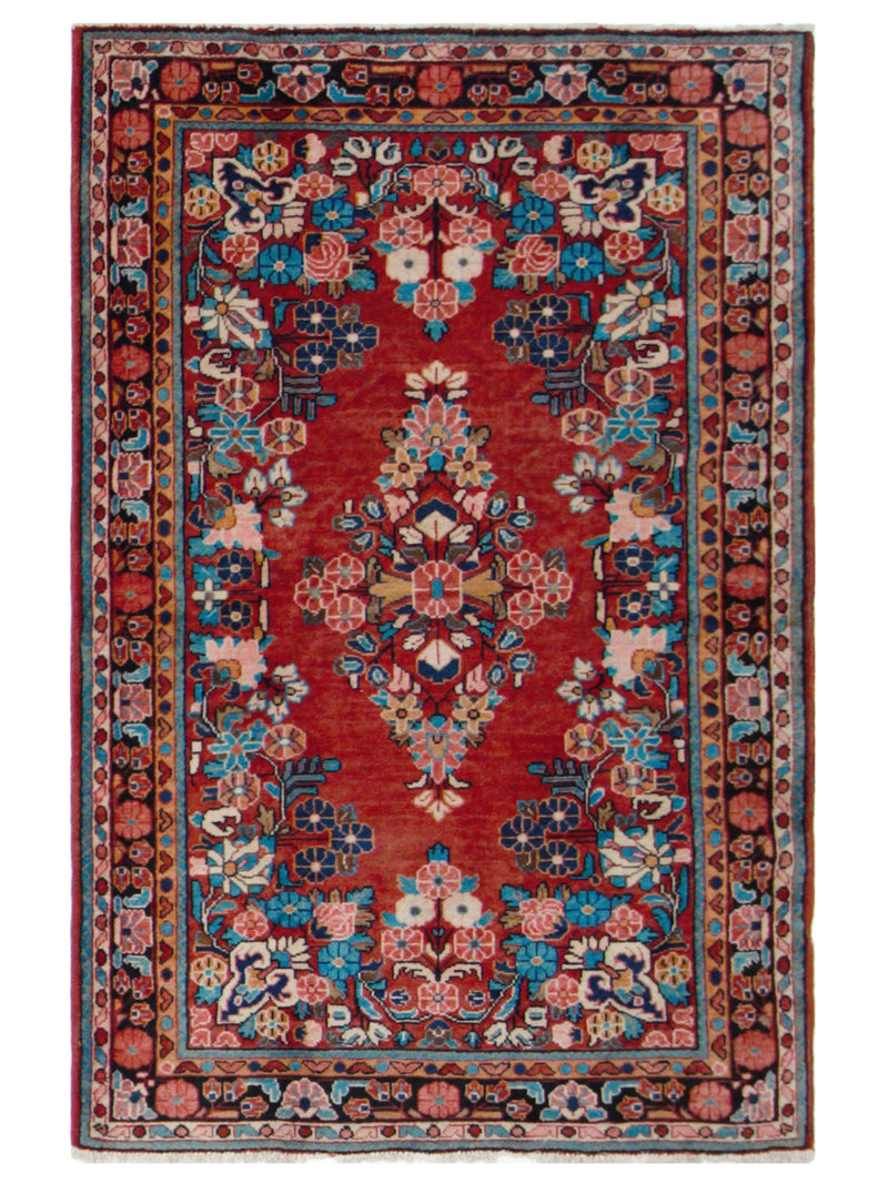 Pacific Mahal  Red Lt.Blue Traditional