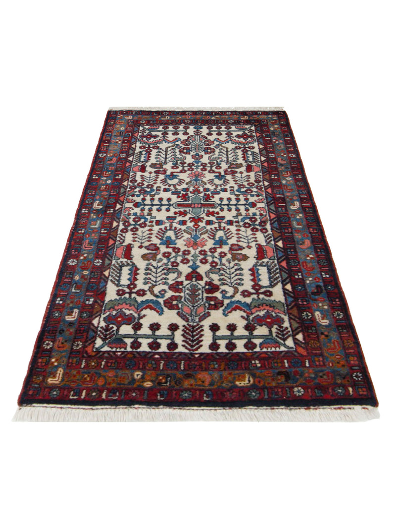 Pacific Hamadan 67180 Red Ivory Traditional Hand Knotted Rug