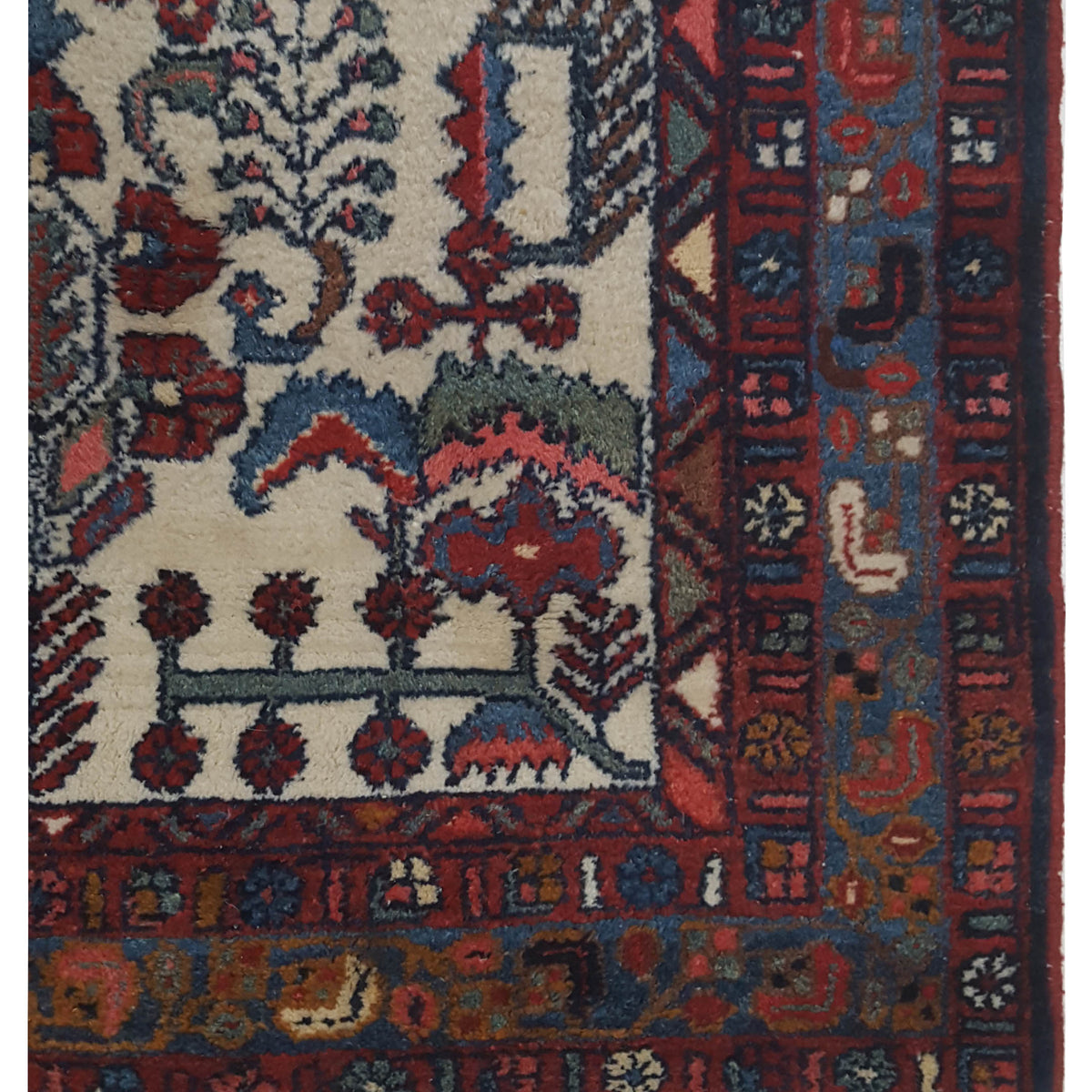 Pacific Hamadan 67180 Red Ivory Traditional Hand Knotted Rug