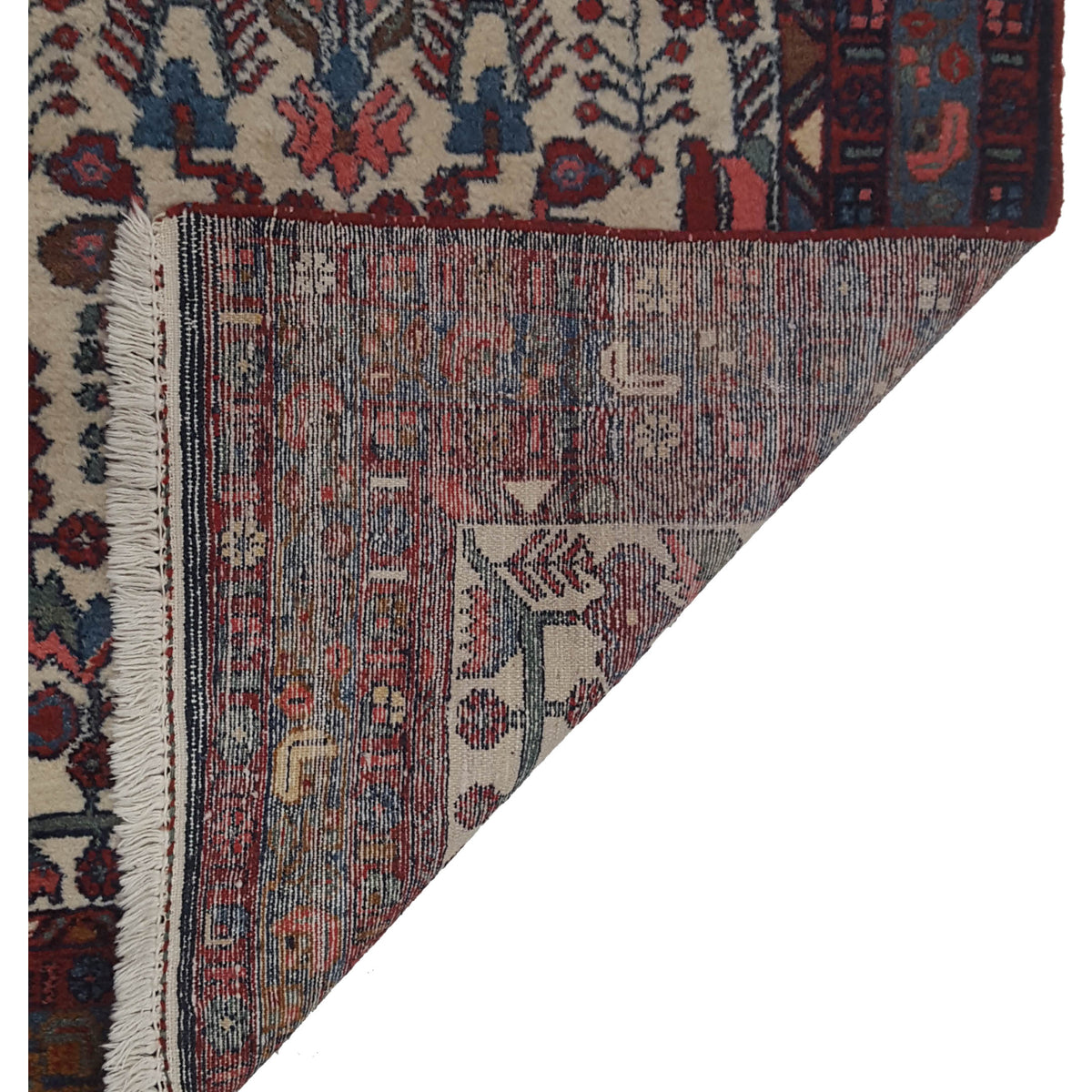 Pacific Hamadan 67180 Red Ivory Traditional Hand Knotted Rug