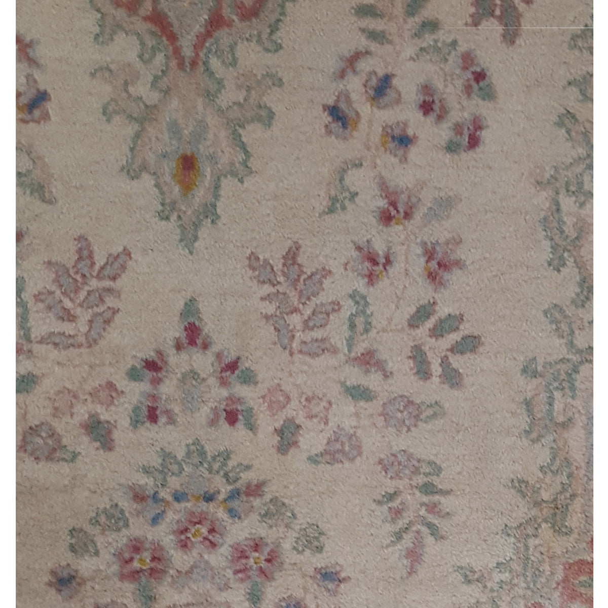 Pacific Kerman 67181 Ivory Ivory Traditional Hand Knotted Rug