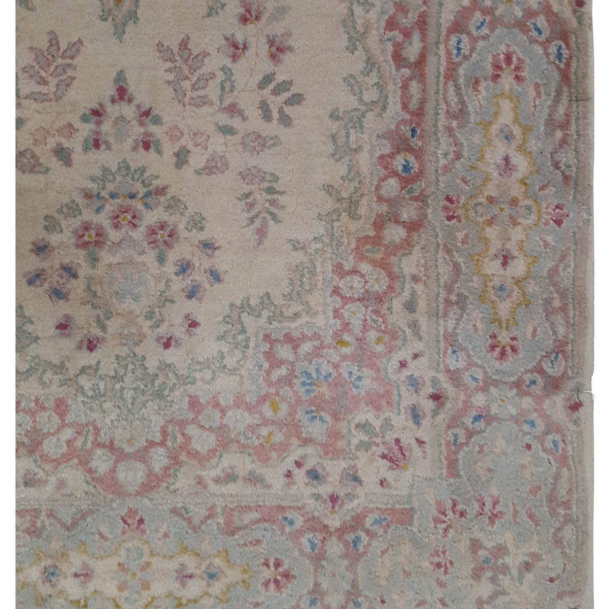 Pacific Kerman 67181 Ivory Ivory Traditional Hand Knotted Rug