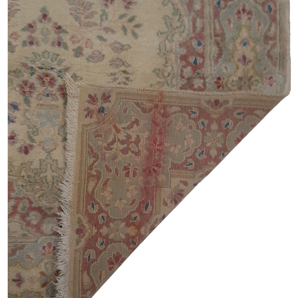 Pacific Kerman 67181 Ivory Ivory Traditional Hand Knotted Rug