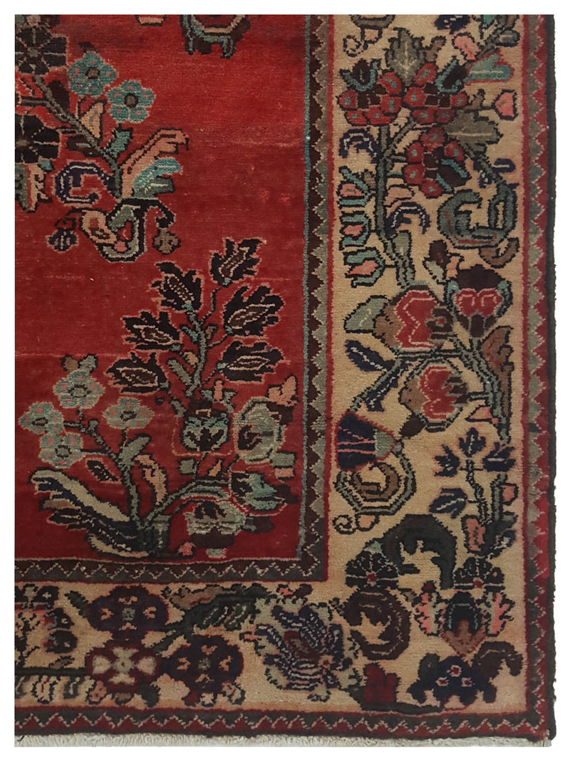 Pacific Bakhtiyari 67184 Red Ivory Traditional Hand Knotted Rug