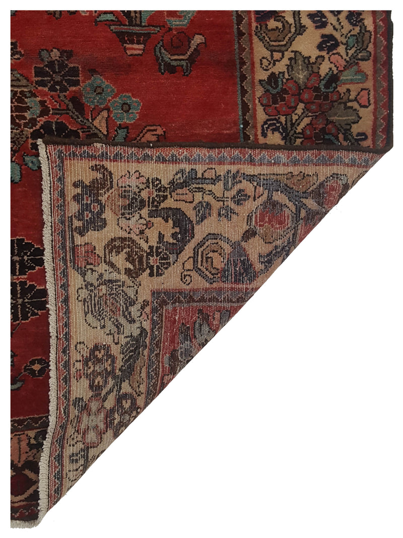 Pacific Bakhtiyari 67184 Red Ivory Traditional Hand Knotted Rug