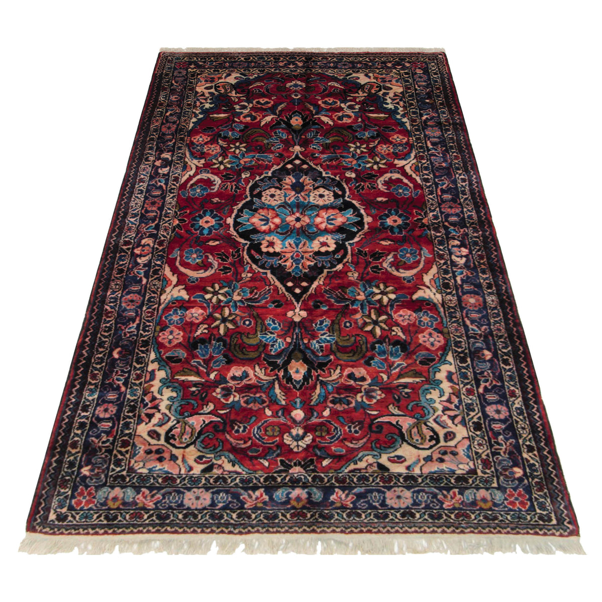 Pacific Lilian 67185 Red Navy Traditional Hand Knotted Rug