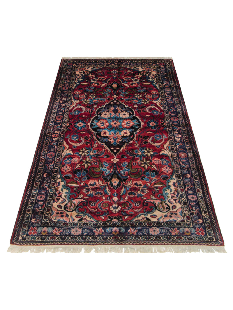 Pacific Lilian 67185 Red Navy Traditional Hand Knotted Rug