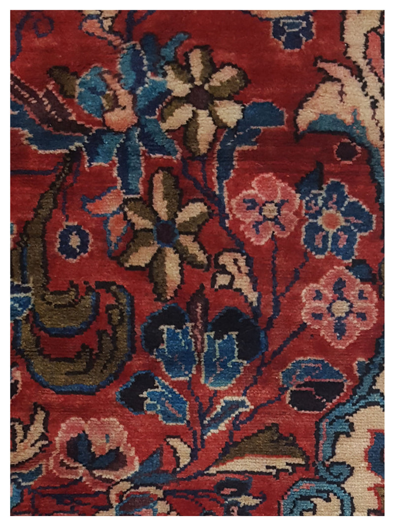 Pacific Lilian 67185 Red Navy Traditional Hand Knotted Rug