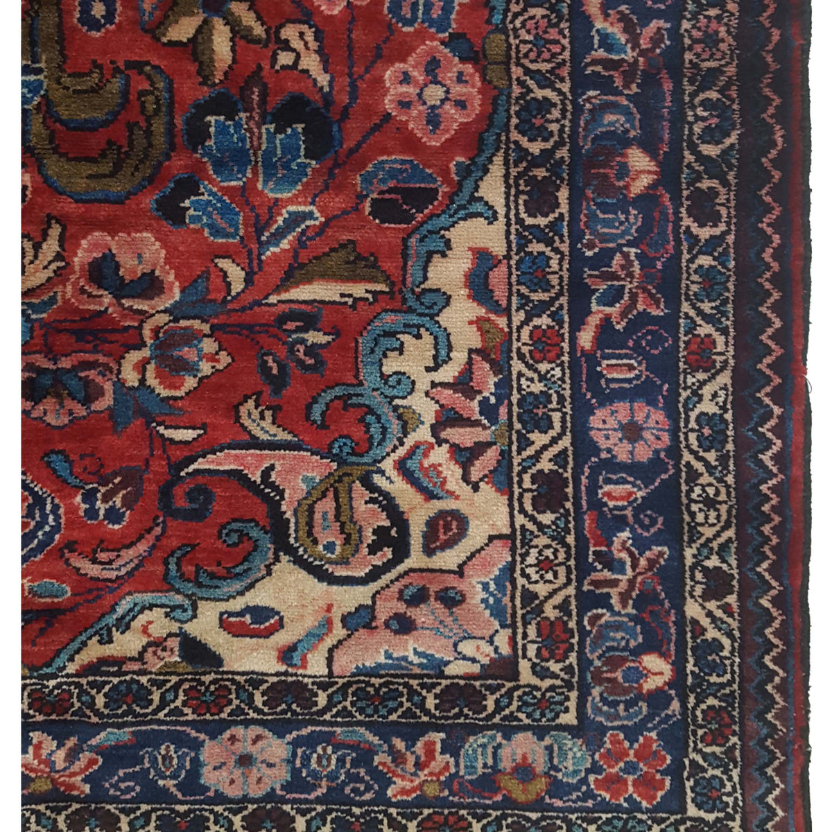 Pacific Lilian 67185 Red Navy Traditional Hand Knotted Rug