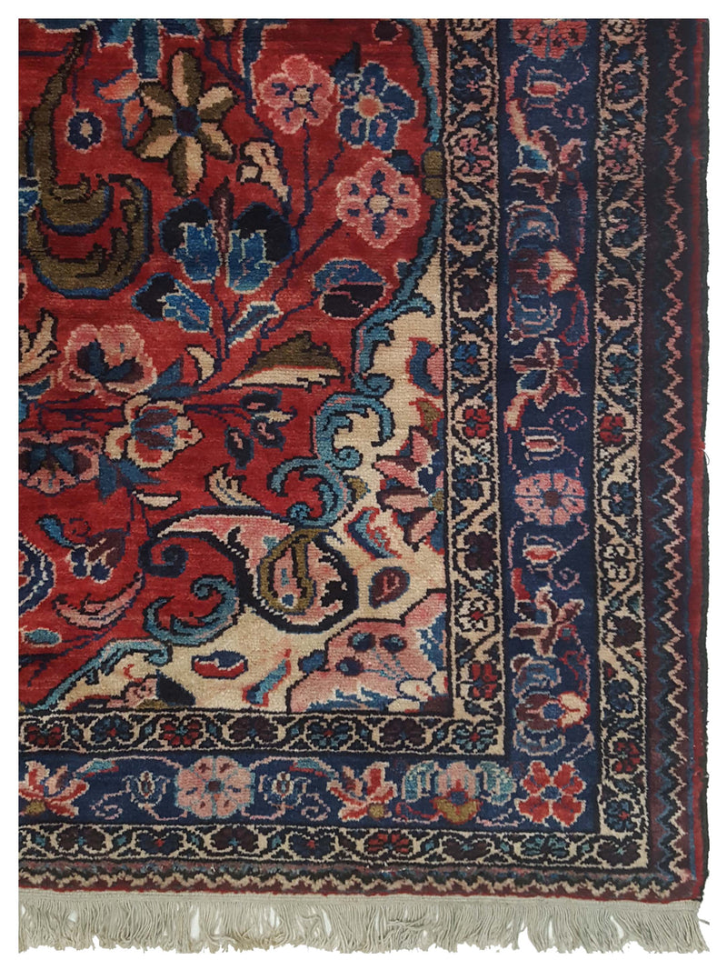 Pacific Lilian 67185 Red Navy Traditional Hand Knotted Rug