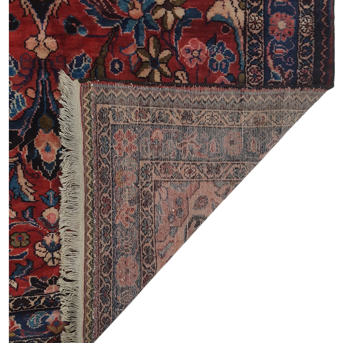 Pacific Lilian 67185 Red Navy Traditional Hand Knotted Rug