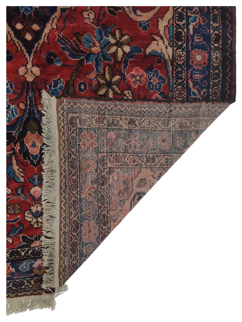 Pacific Lilian 67185 Red Navy Traditional Hand Knotted Rug