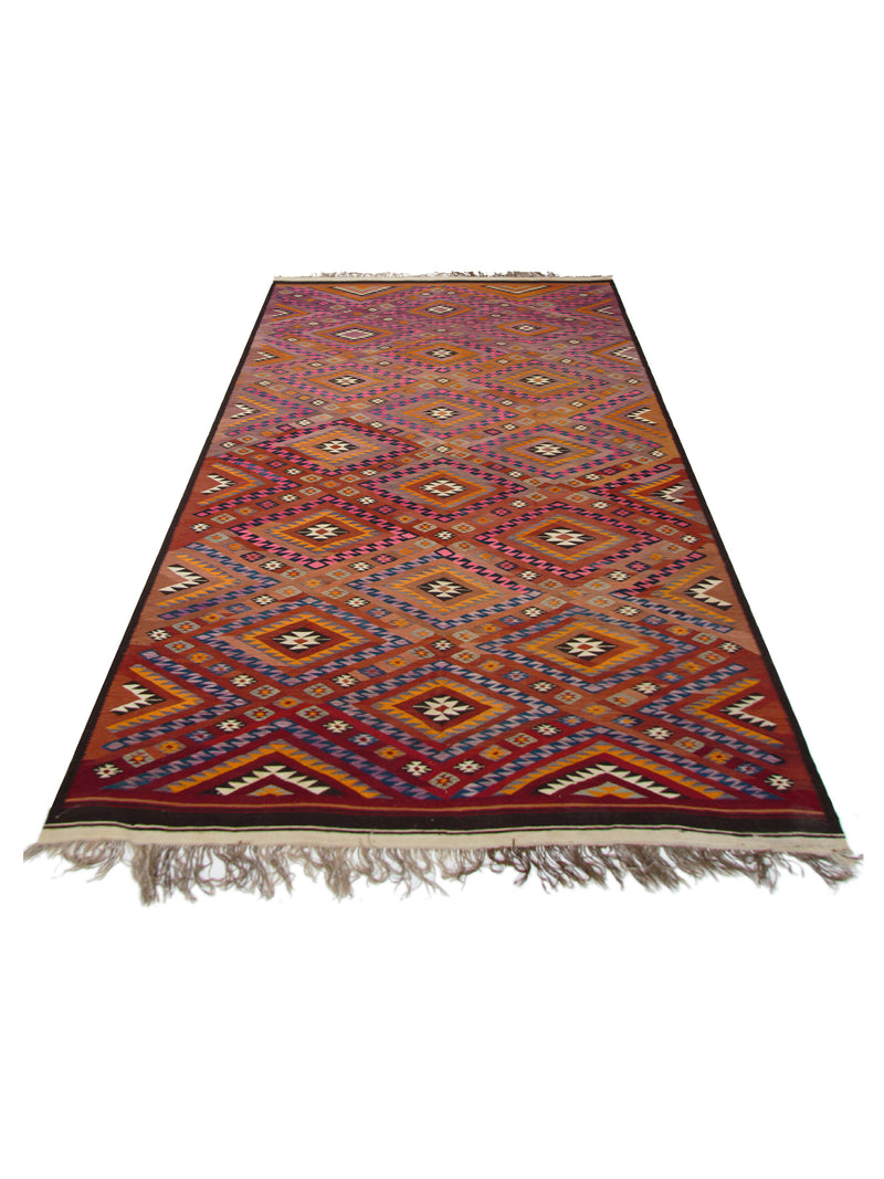 Aura Kilim 67189 Rust Multi kilim Hand Woven Rug