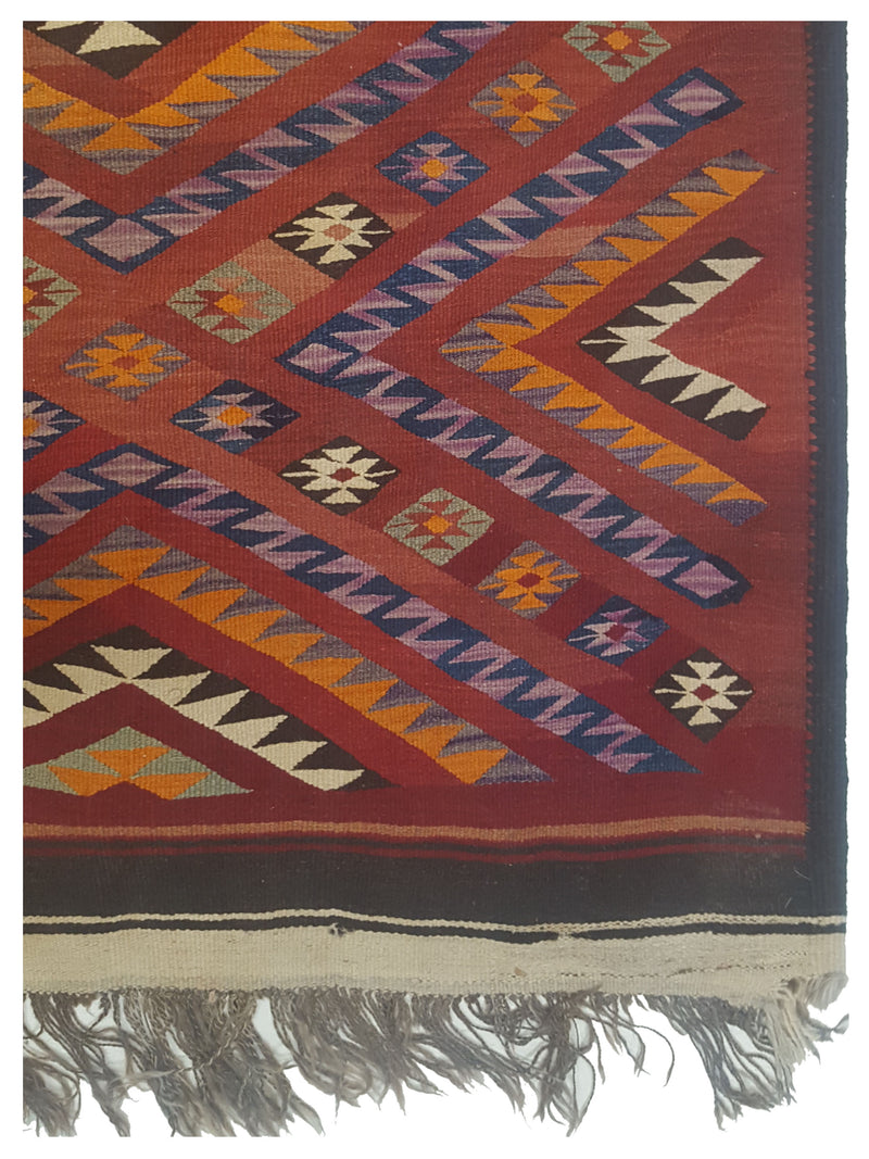 Aura Kilim 67189 Rust Multi kilim Hand Woven Rug