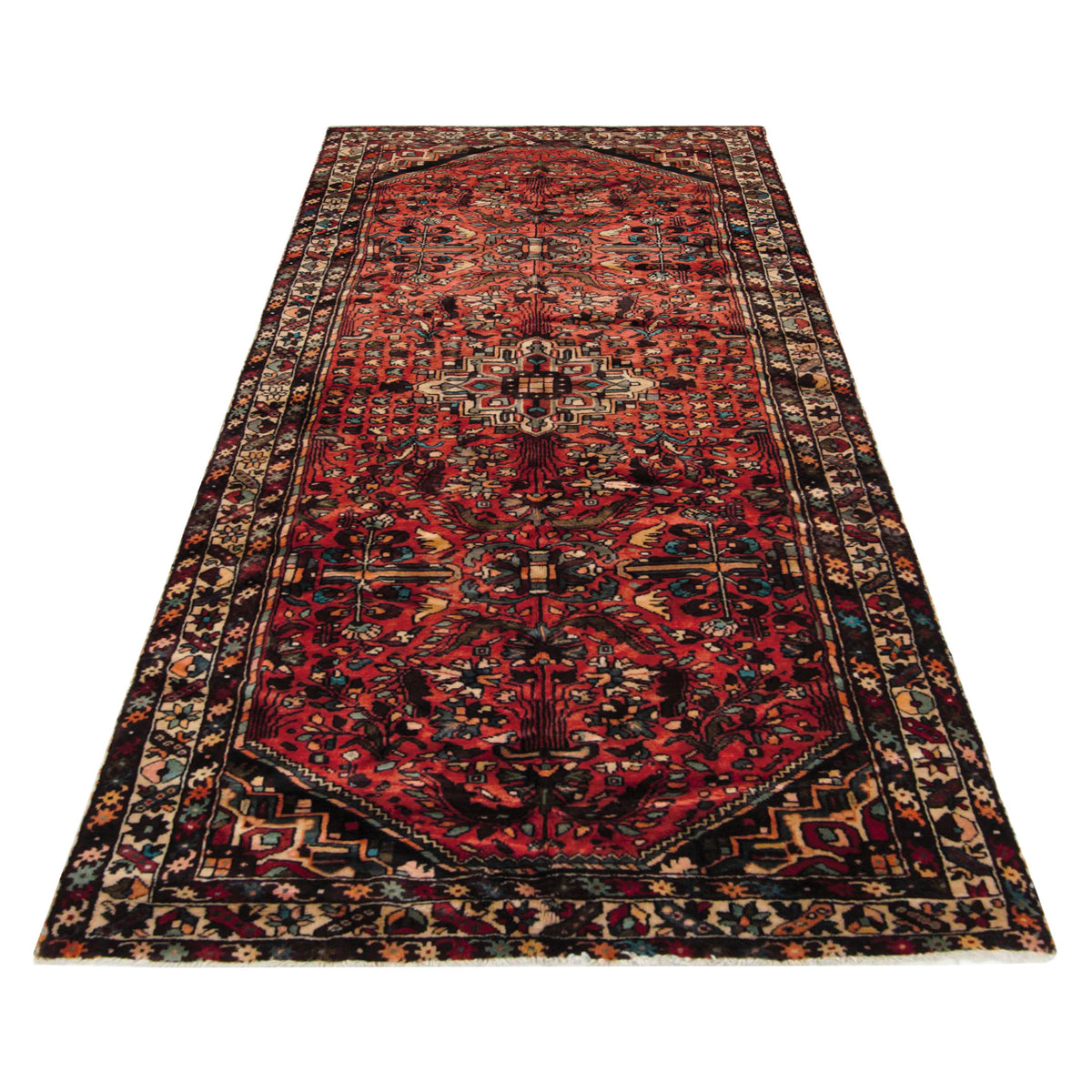 Pacific Hamadan 67192 Rust Beige Traditional Hand Knotted Rug