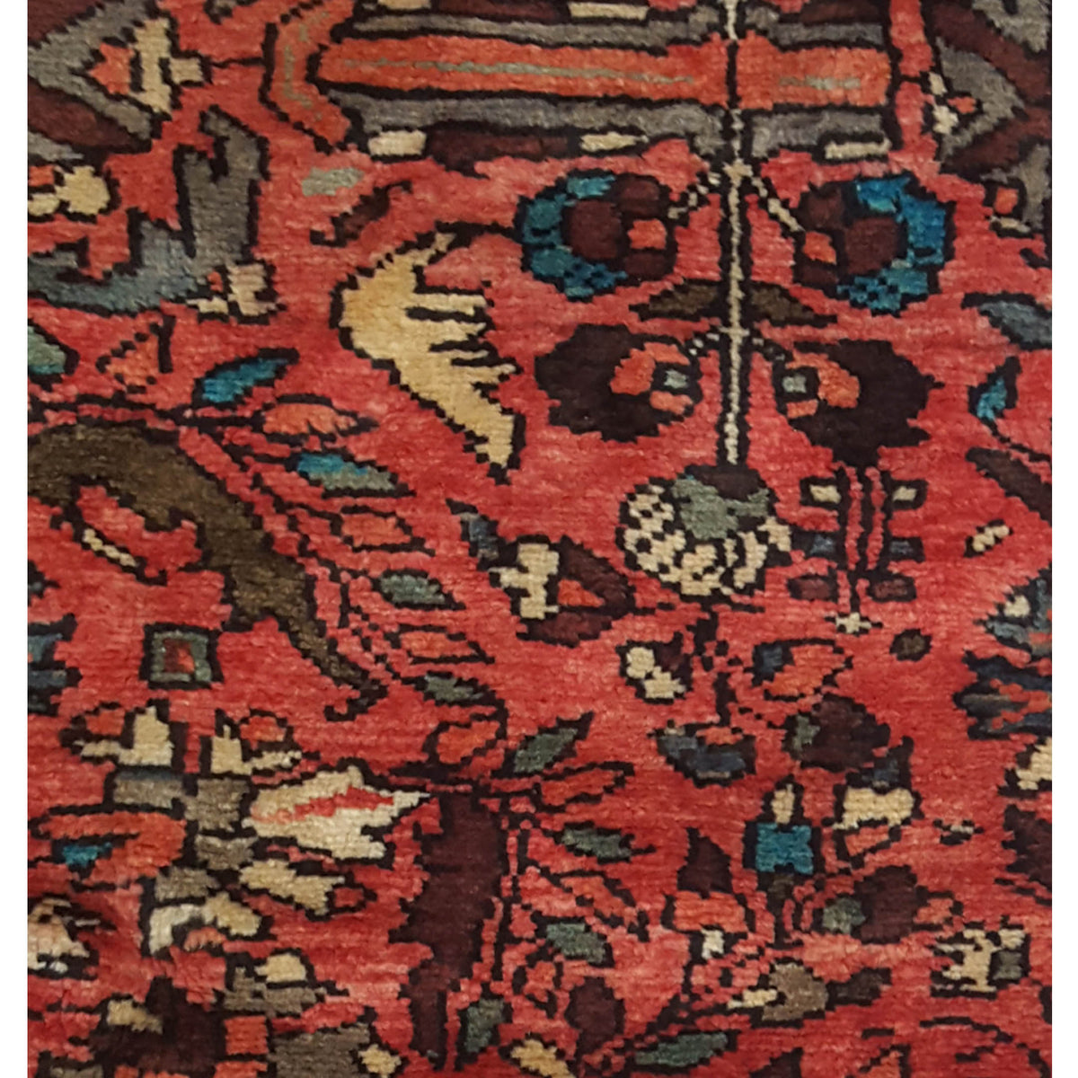 Pacific Hamadan 67192 Rust Beige Traditional Hand Knotted Rug