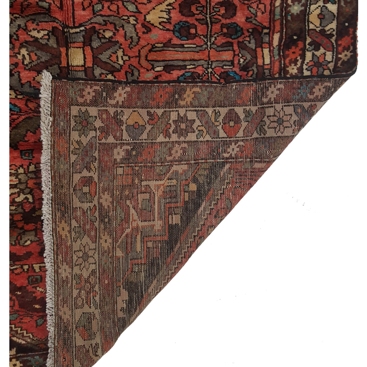 Pacific Hamadan 67192 Rust Beige Traditional Hand Knotted Rug