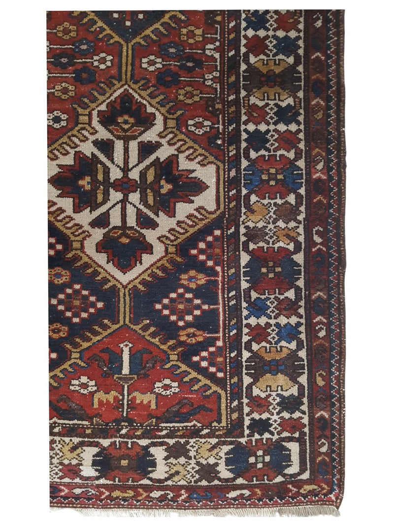 Pacific Bakhtiyari 67195 Brown Ivory Traditional Hand Knotted Rug