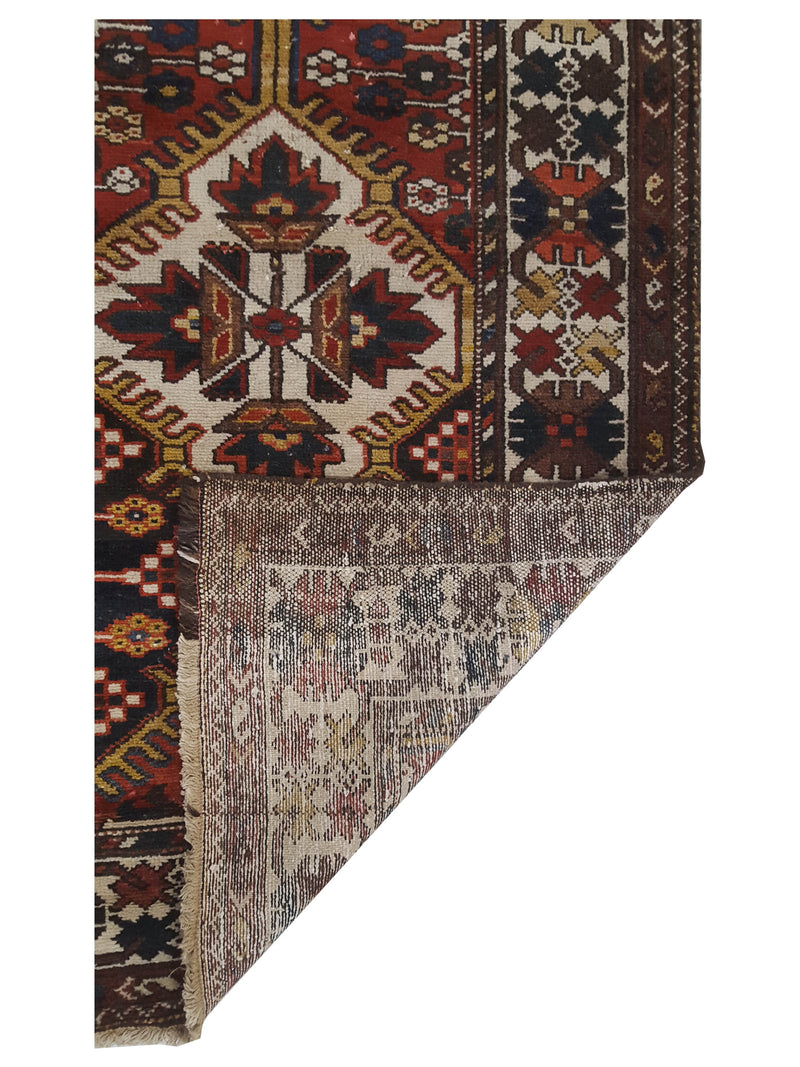 Pacific Bakhtiyari 67195 Brown Ivory Traditional Hand Knotted Rug