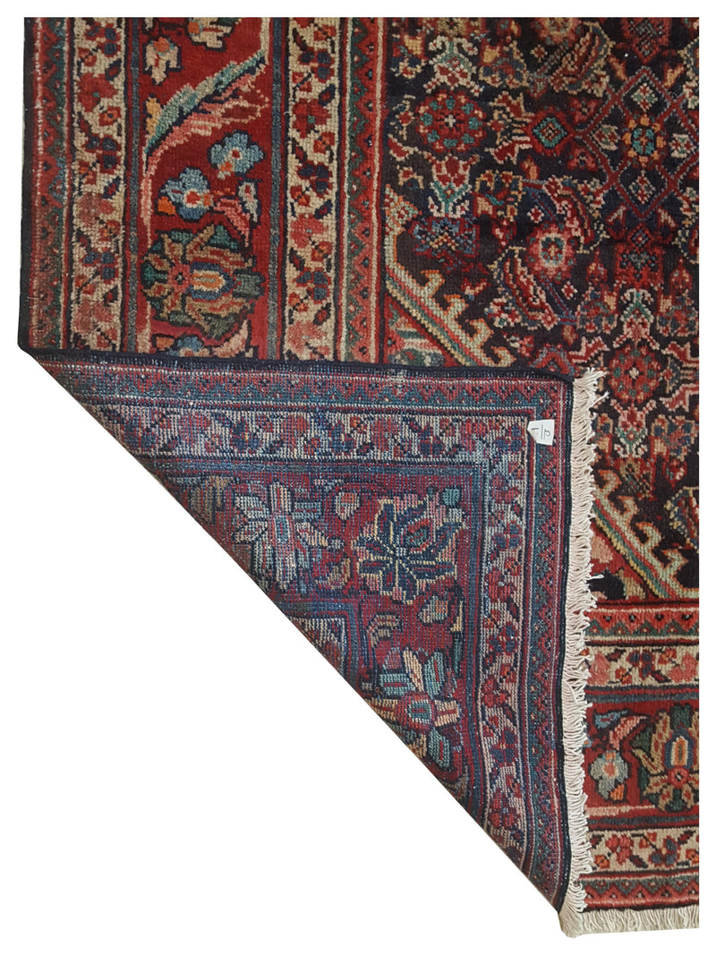 Pacific Mahal 67196 Blue Red Traditional Hand Knotted Rug